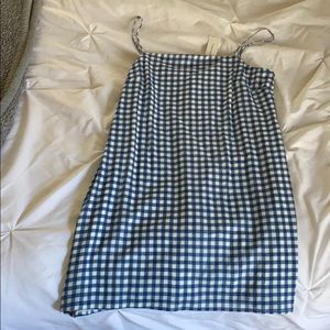 Francesca’s blue gingham dress size large